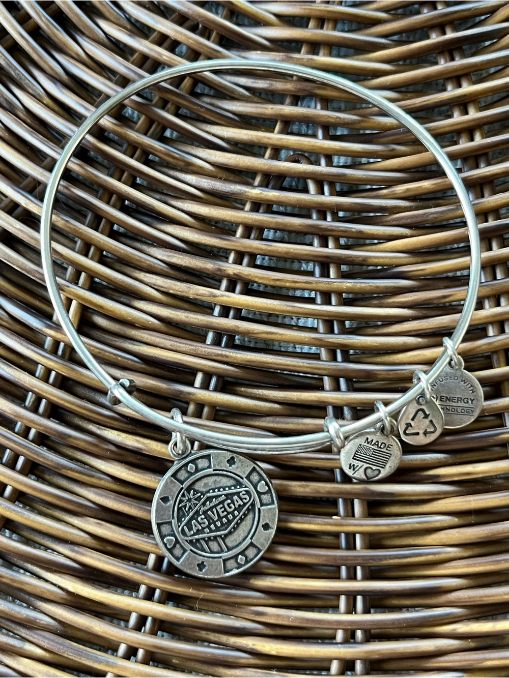 Alex and Ani Silver Las Vegas Token Charm Bangle